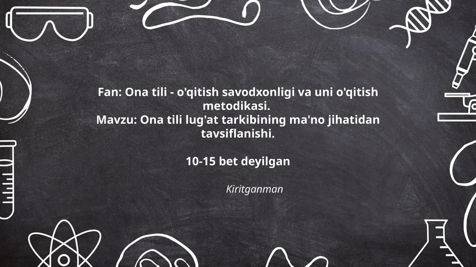Ona tili lug'at tarkibining ma'no jihatidan tavsiflanishi