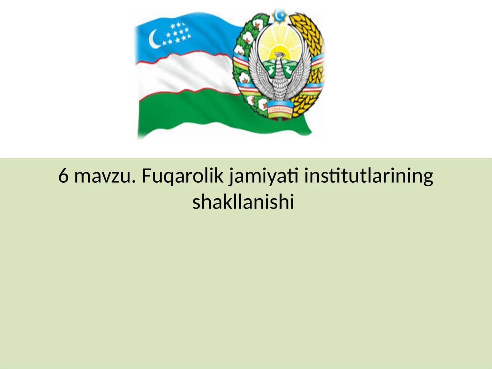 Fuqarolik jamiyati institutlarining shakllanishi