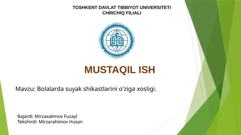 Bola suyagining anatomik va fiziologik xususiyatlari