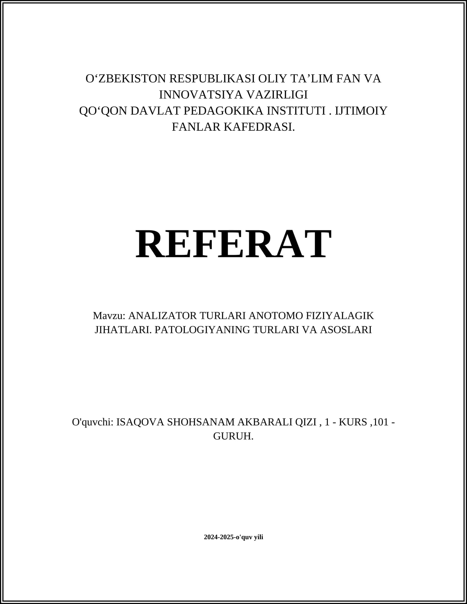 Ko'rish analizatori