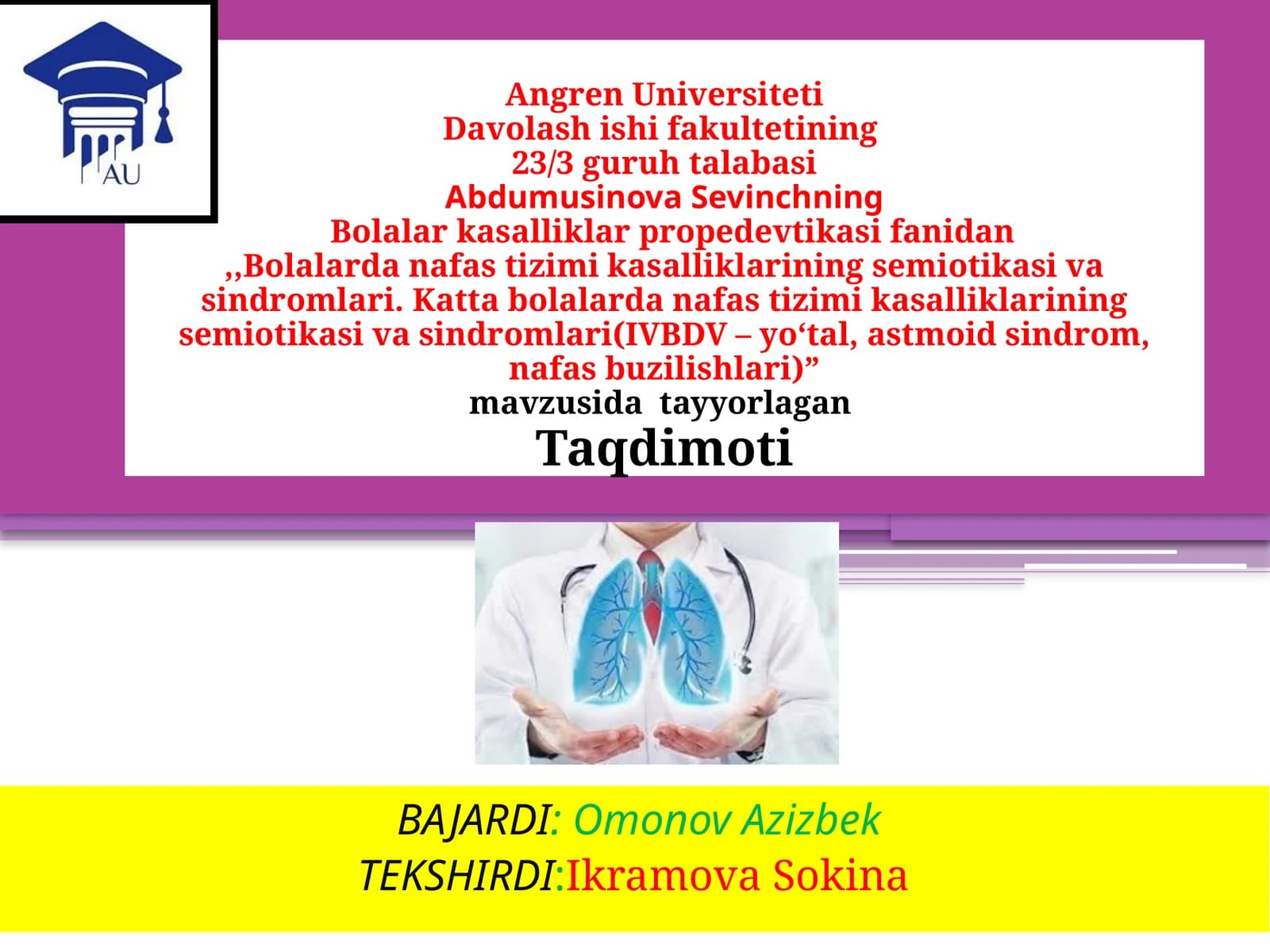 Bolalardan afastizimikasalliklarining semiotikasi va sindromlari