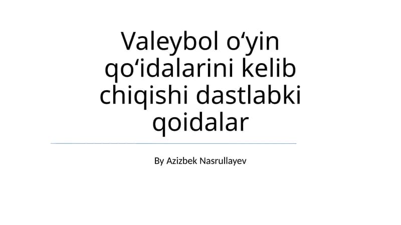 Dastlabki qoida o'zgarishlari va tajribalari