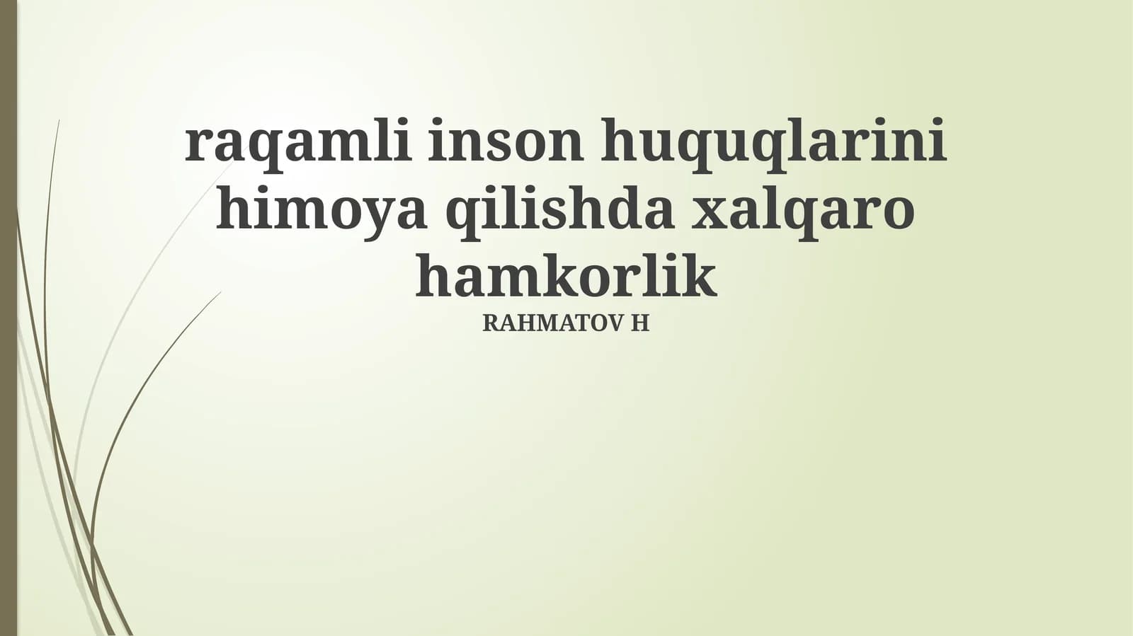 Raqamli inson huquqlarini himoya qilishda xalqaro hamkorlik