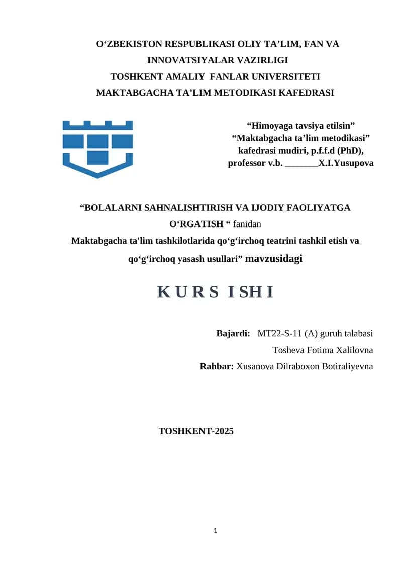 Maktabgacha ta'lim tashkilotlarida qoʻgʻirchoq teatrini tashkil etish va qoʻgʻirchoq yasash usullari12..docx