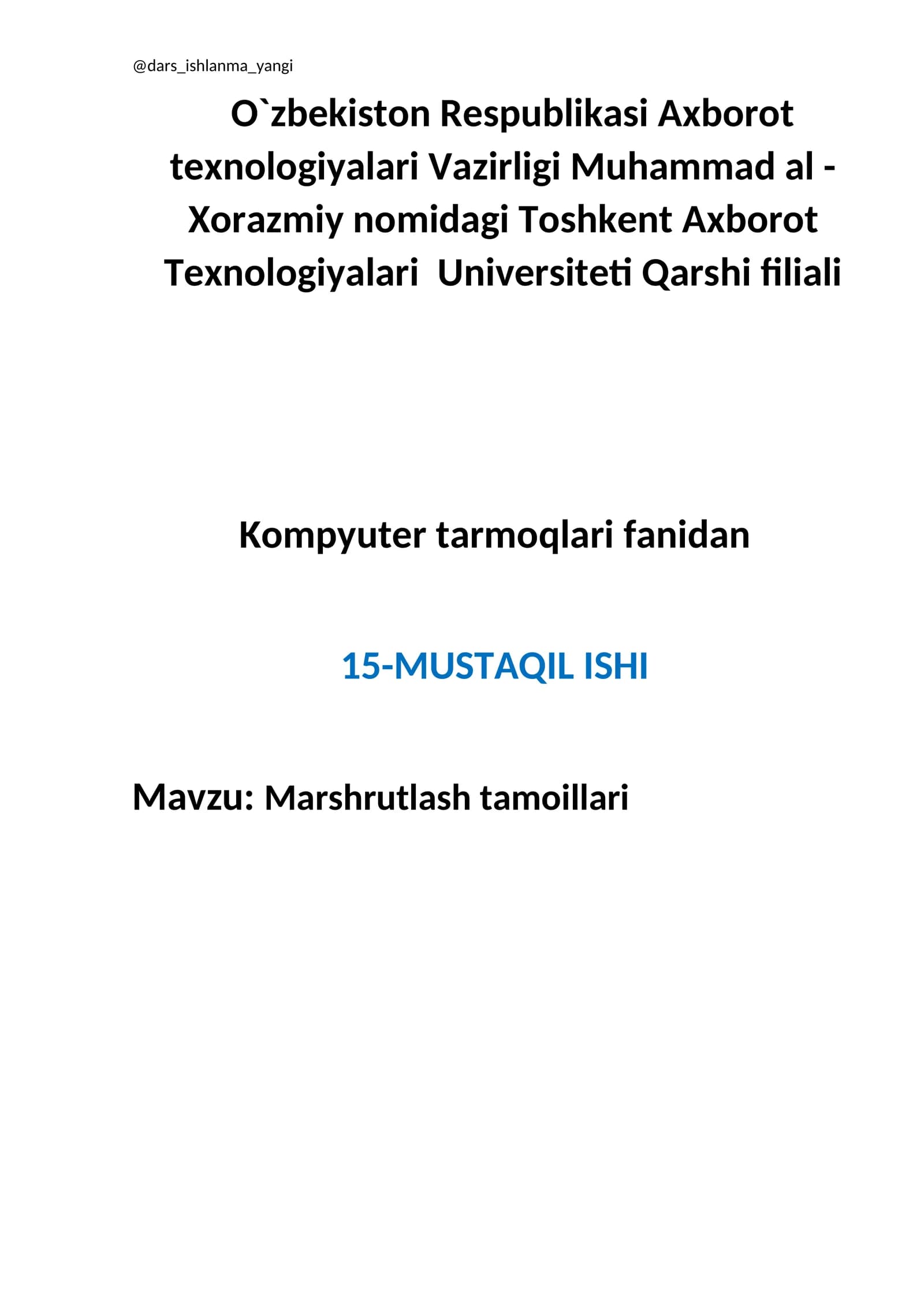 Marshrutlash tamoillari