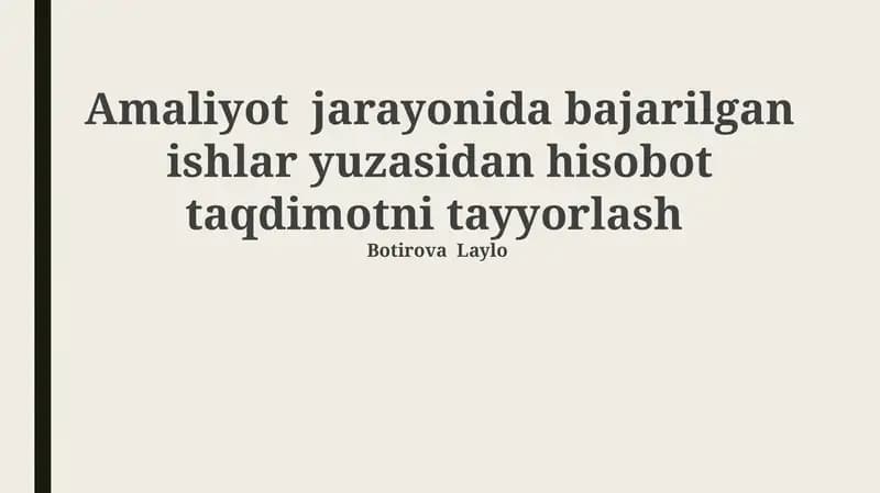 Taqdimotning samarali usullari