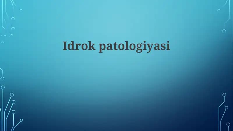Idrokpatologiyasi