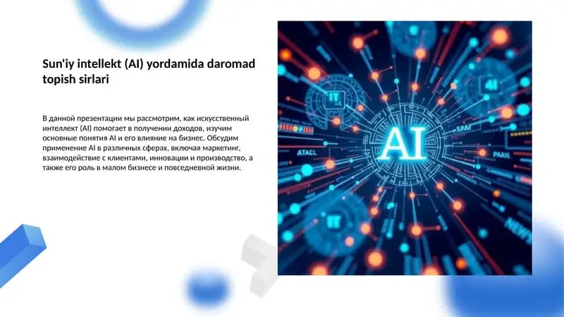 Sun'iy intellekt (AI) yordamida daromad topish sirlari