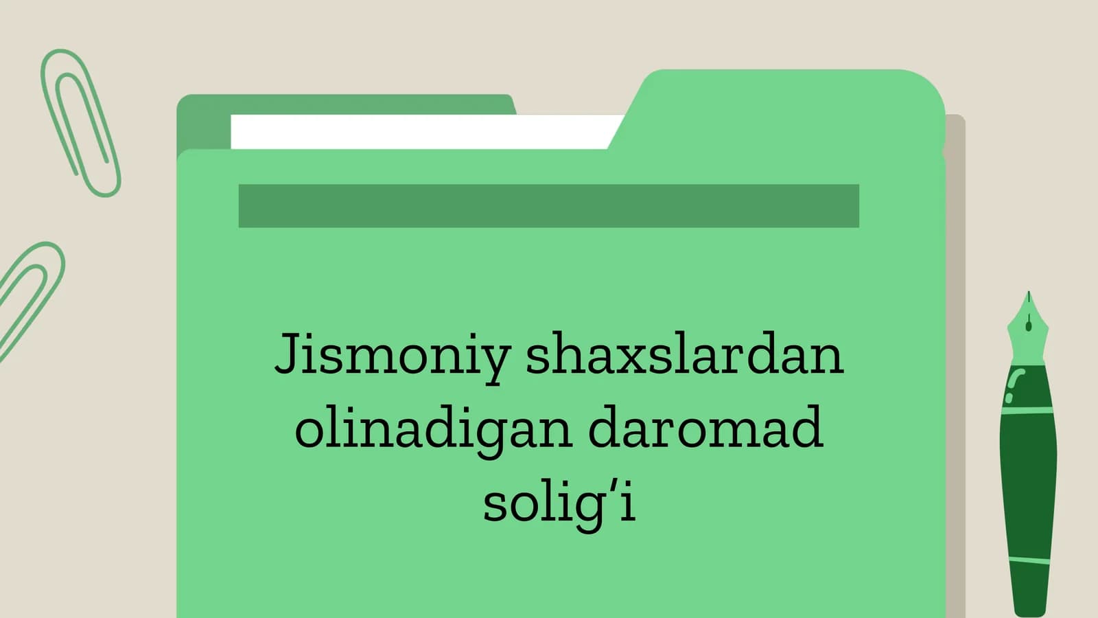 Jismoniy shaxslardan olinadigan soliq bo'lib, davlat byudjetini to'ldirishda muhim rol o'ynaydi