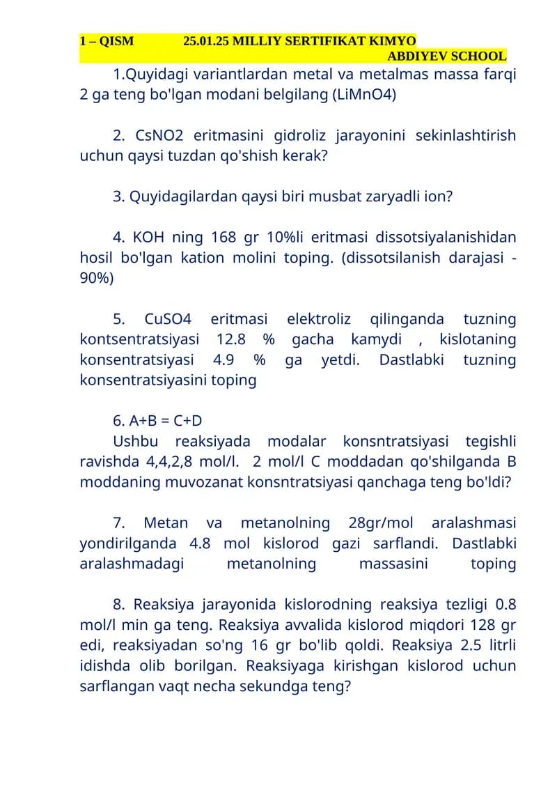 QISM 25.01.25 MILLIY SERTIFIKAT KIMYO ABDIYEV SCHOOL