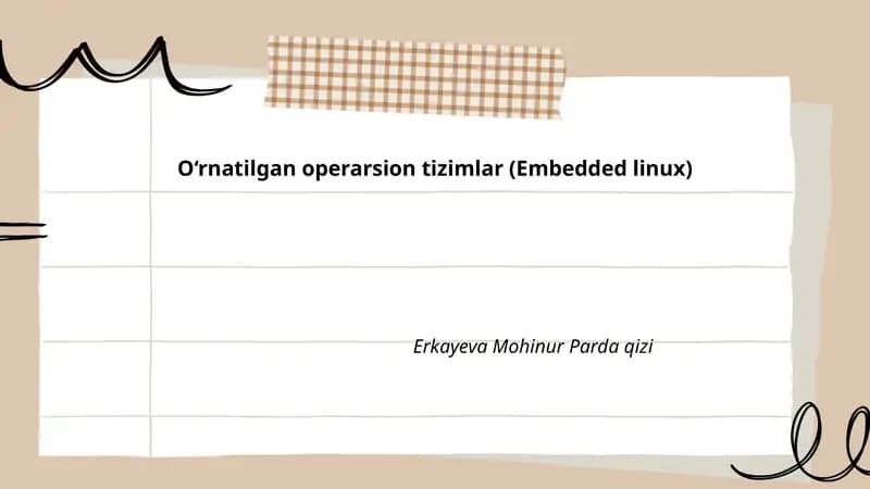 O‘rnatilgan tizimlar tarixi