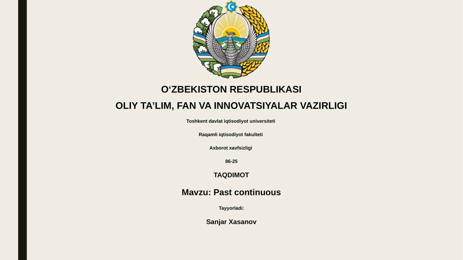 Past continuous