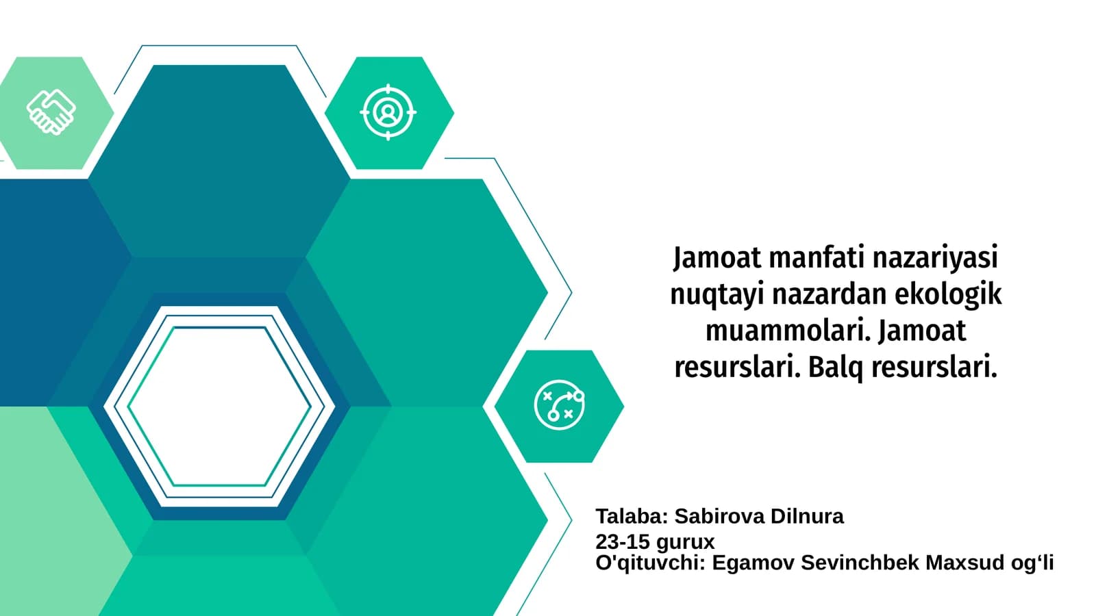 Jamoat manfaatlari va nazariy asoslar