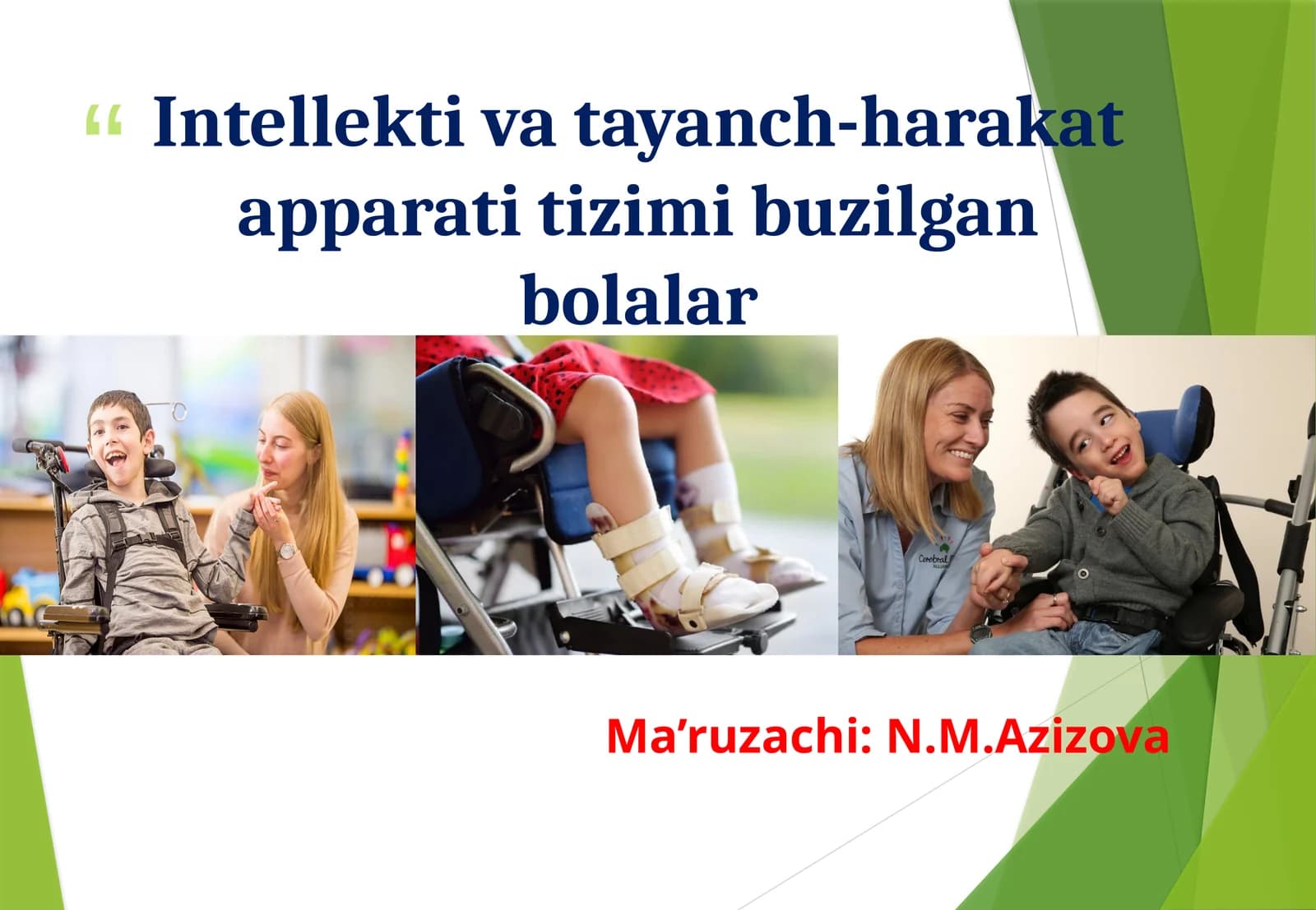 Intellektiva tayanch-harakat apparati tizimi buzilgan bolalar