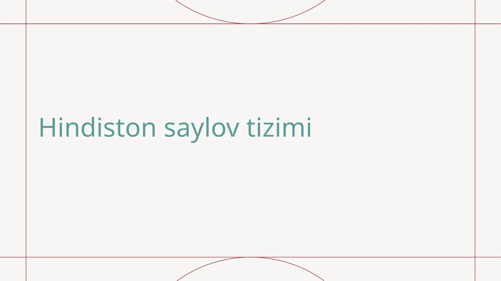 Hindiston saylov tizimi