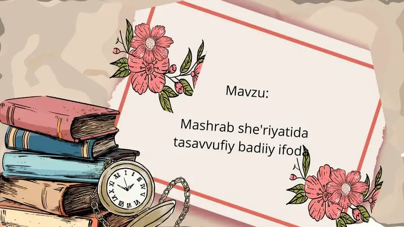 Mashrab she'riyatida tasavvufiy badiiy ifoda