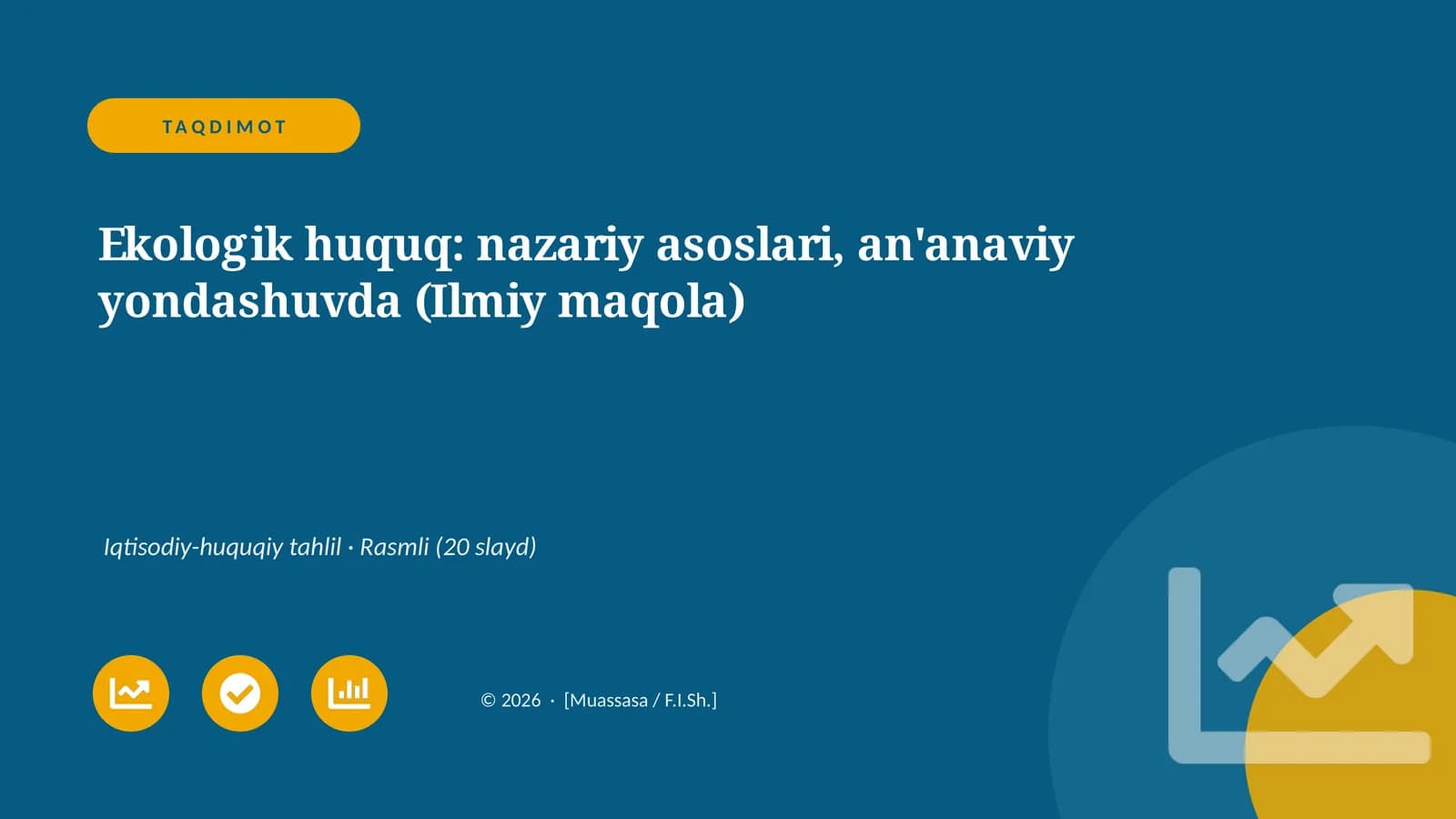 Ekologik huquq: nazariy asoslari, an'anaviy yondashuvda (Ilmiy maqola)