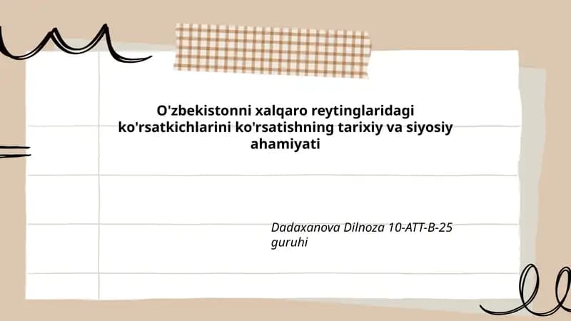 Xalqaro reytinglar va milliy suverenitet