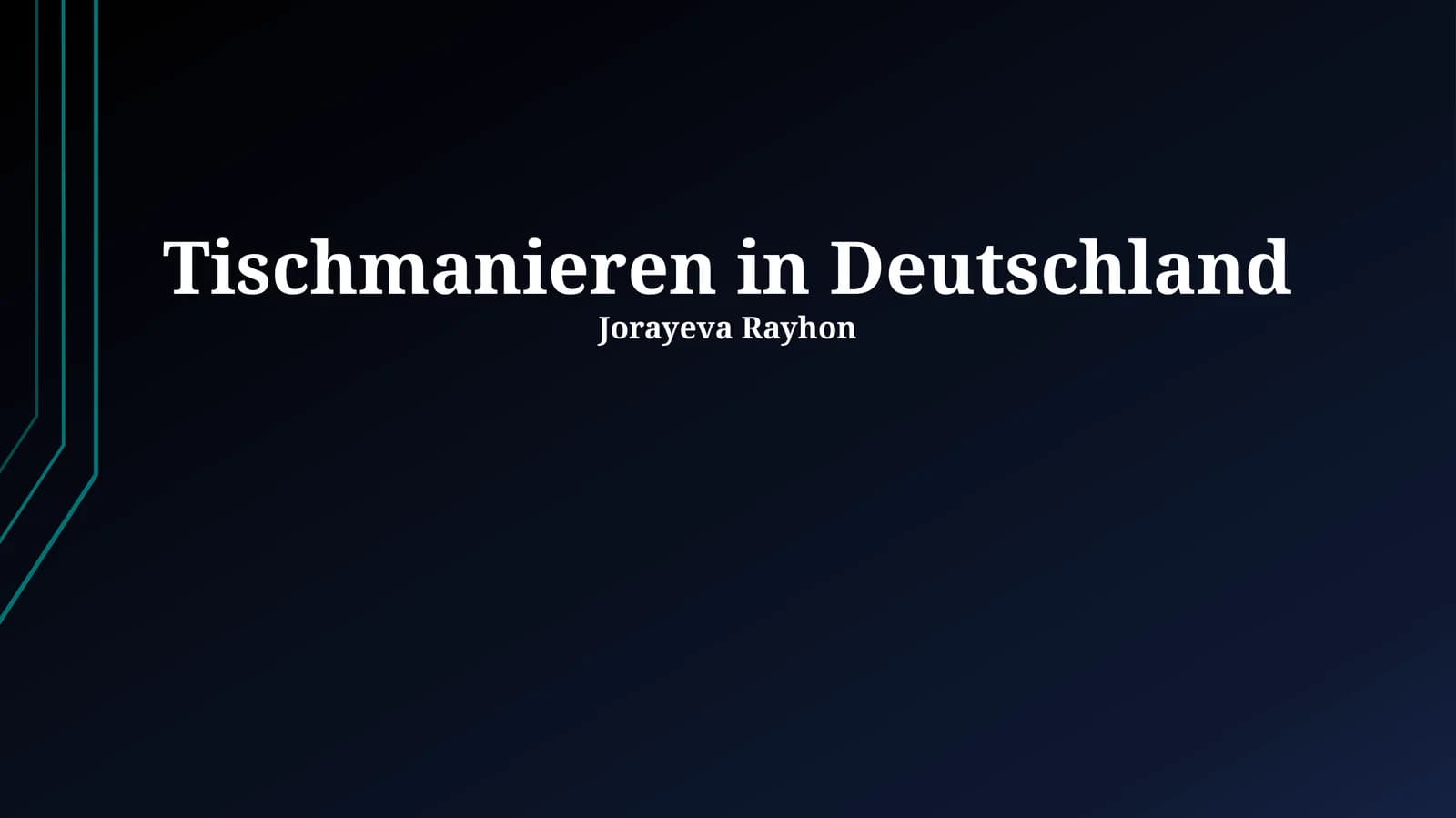 Tischmanieren in Deutschland