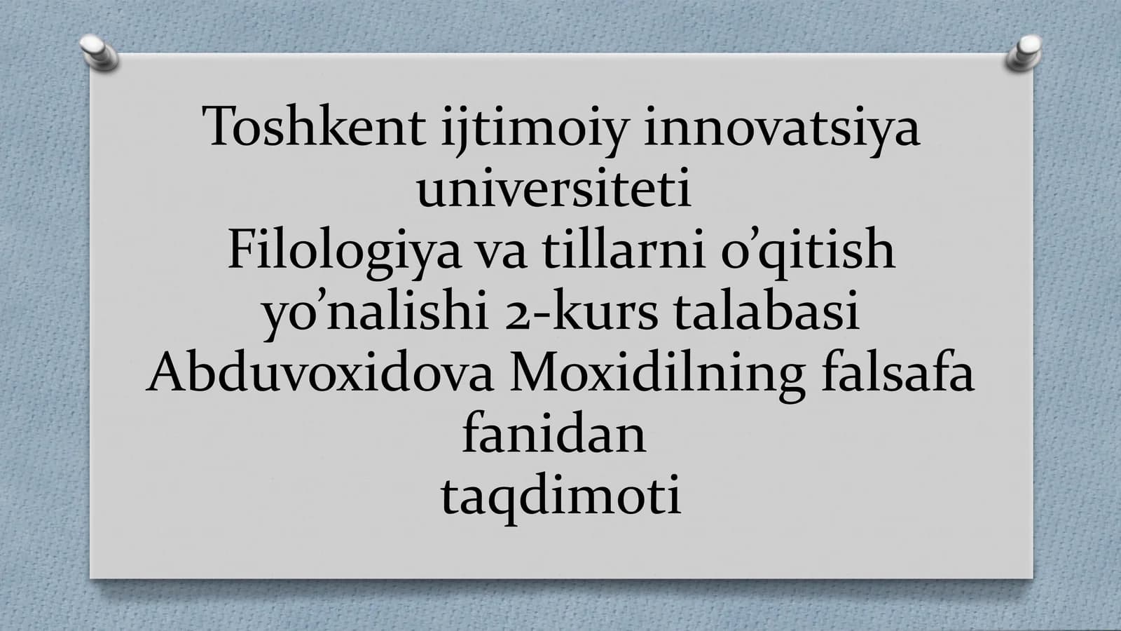 Falsafa turmush tarzi va dunyoni anglash usuli
