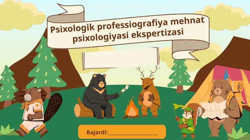 Psixologik professiografiya mehnat psixologiyasi ekspertizasi