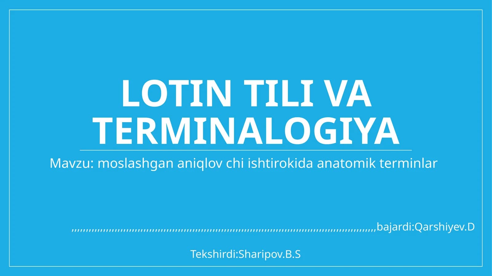 Moslashgan aniqlovchili anatomik terminlar/lotin tili