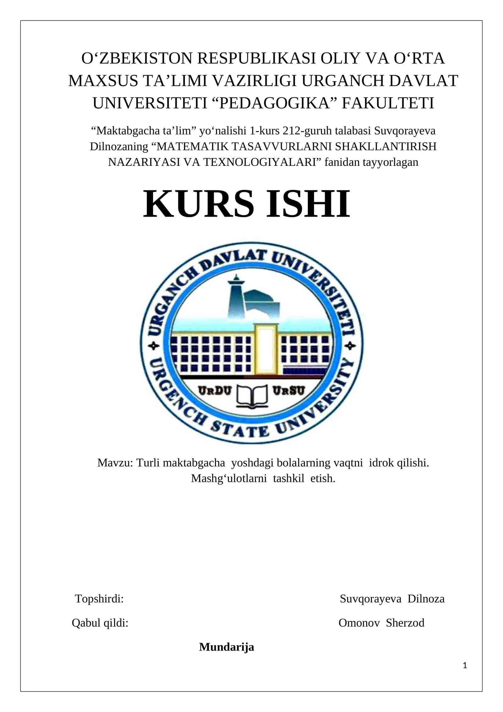 MATEMATIK TASAVVURLARNI SHAKLLANTIRISH NAZARIYASI VA TEXNOLOGIYALARI