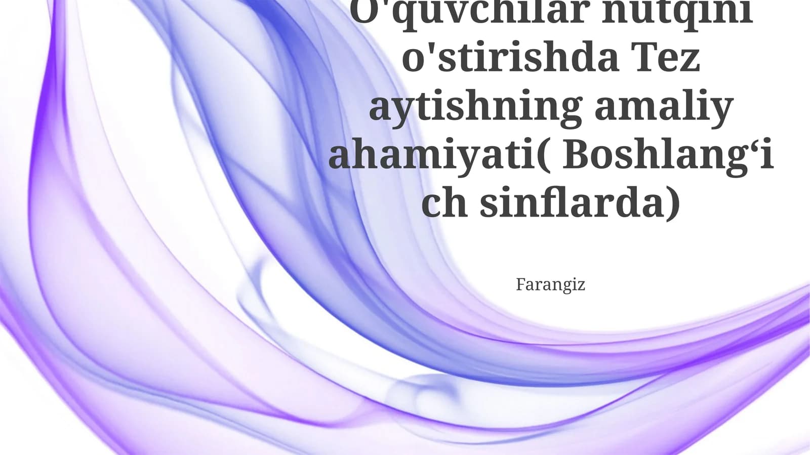 Til Burish So'zlarini O'qitish Metodlari va Amaliyoti