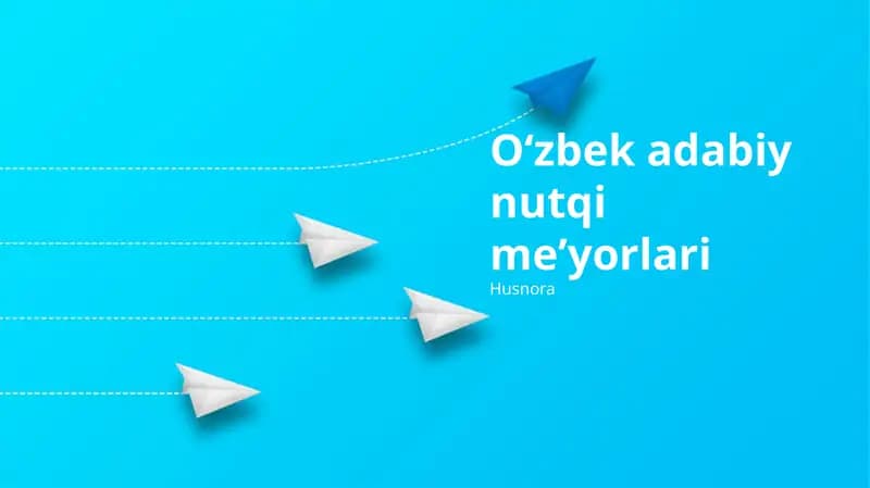 Oʻzbek adabiy nutqi meʼyorlari