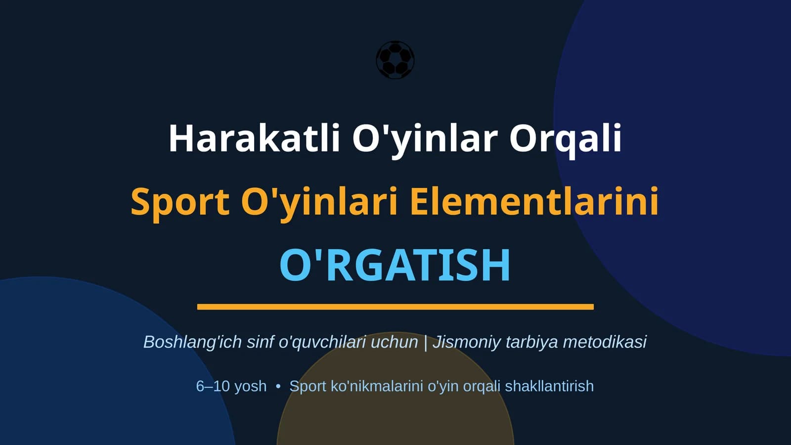 sport elementlarini òrgatish