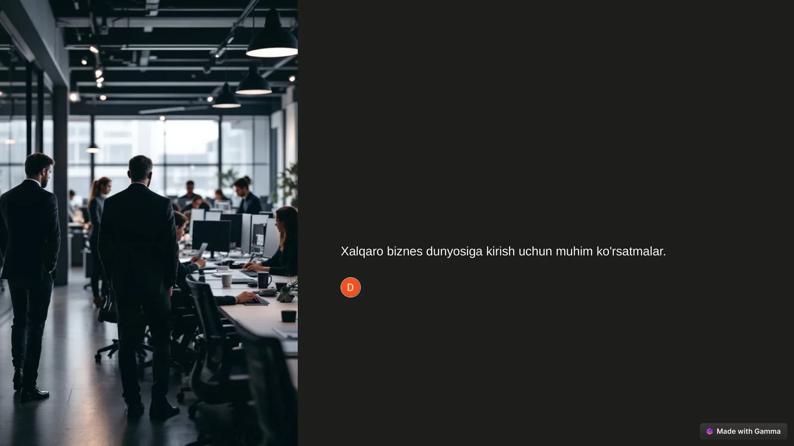 Xalqaro biznes dunyosiga kirish uchun muhim ko'rsatmalar