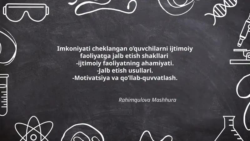 Imkoniyati cheklangan o’quvchilarni ijtimoiy faoliyatga jalb etish shakllari