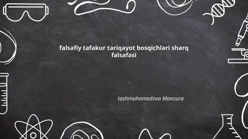 falsafiy tafakur tariqayot bosqichlari sharq falsafasi