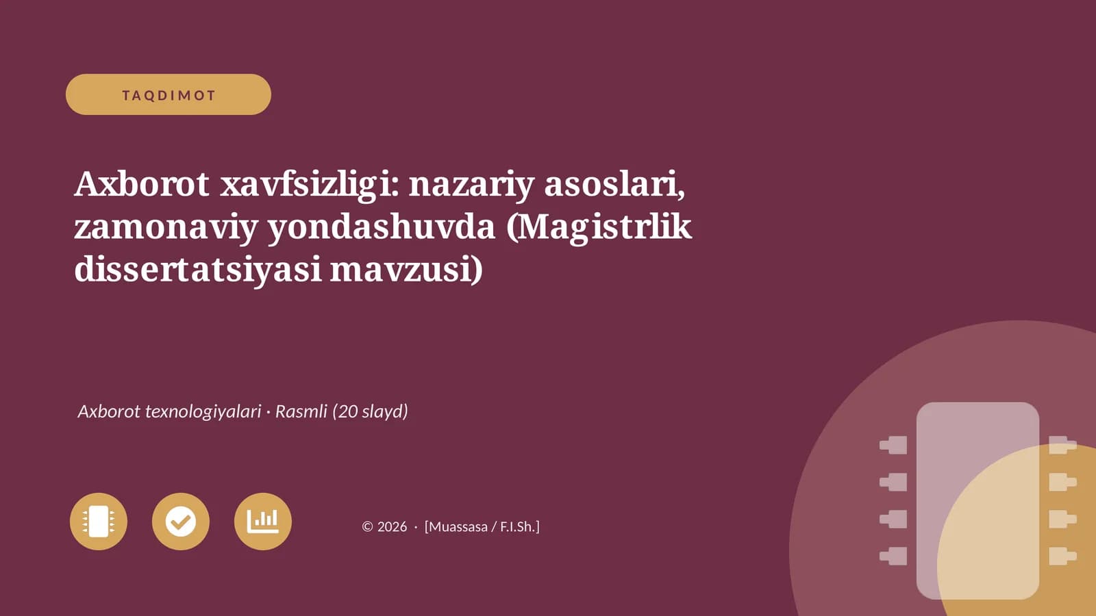 Axborot xavfsizligi: nazariy asoslari, zamonaviy yondashuvda
