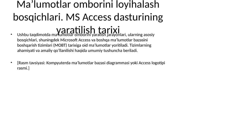 maʼlumotlar omborini loyihalash