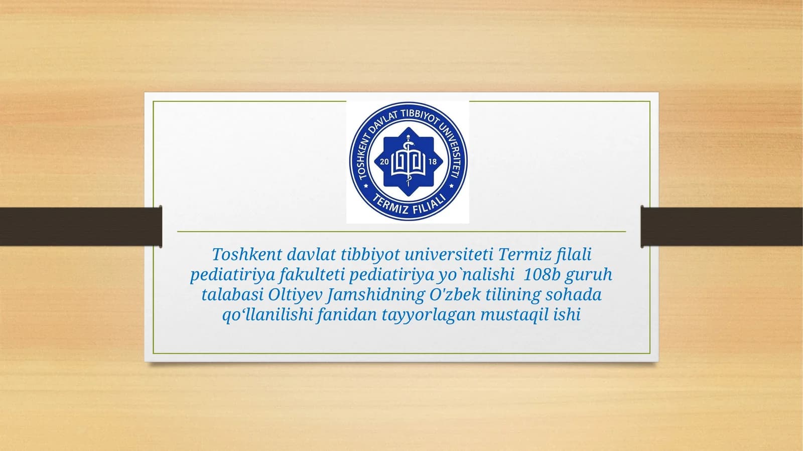 Tibbiy mavzudagi she'riy asarlar til tahlili
