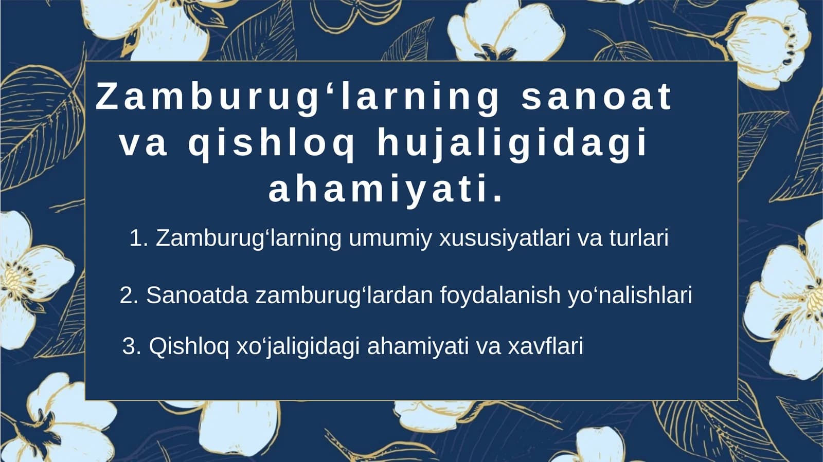 Zamburug‘larning sanoat va qishloq hujaligidagi ahamiyati