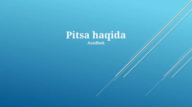 Pitsa haqida