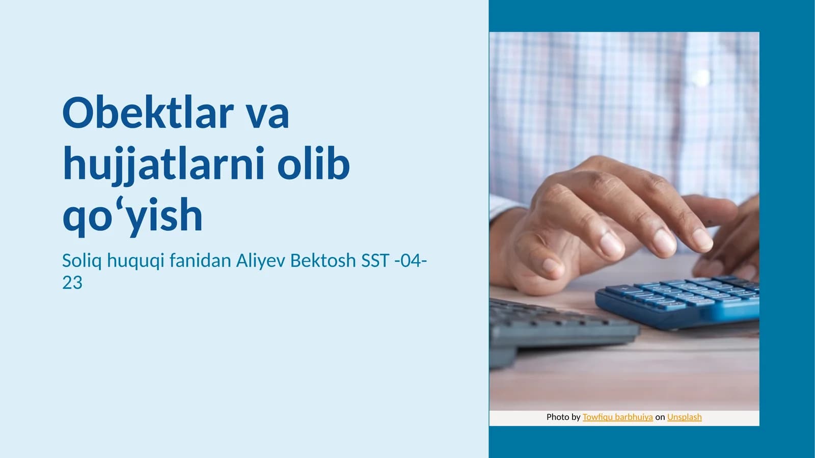 Obektlar va hujjatlarni olib qoʻyish