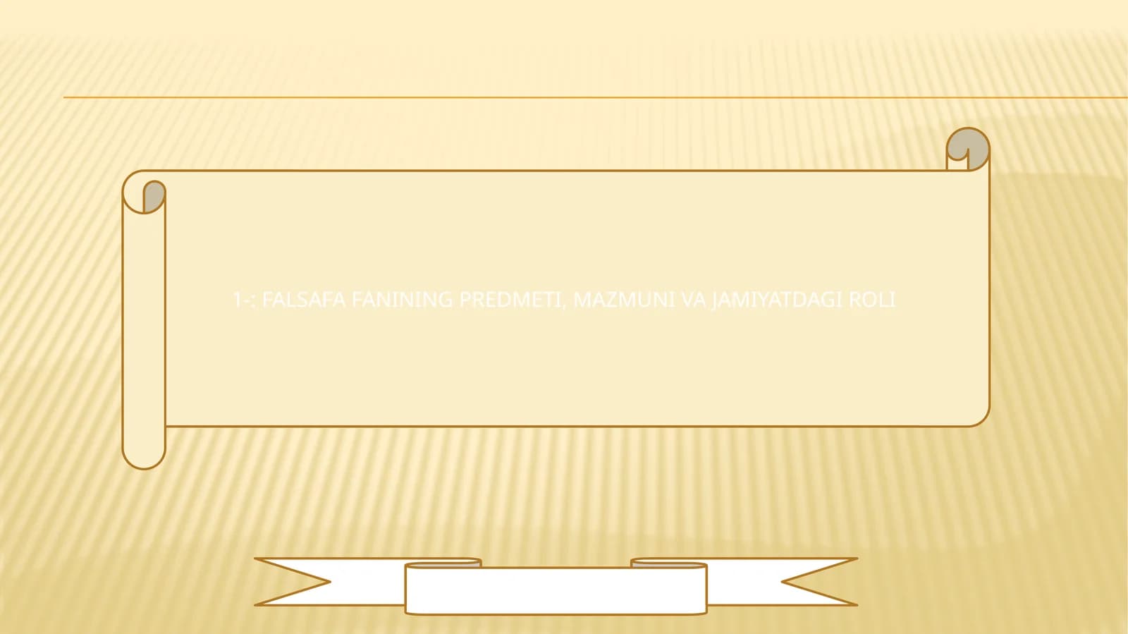 FALSAFA FANINING PREDMETI, MAZMUNI VA JAMIYATDAGI ROLI