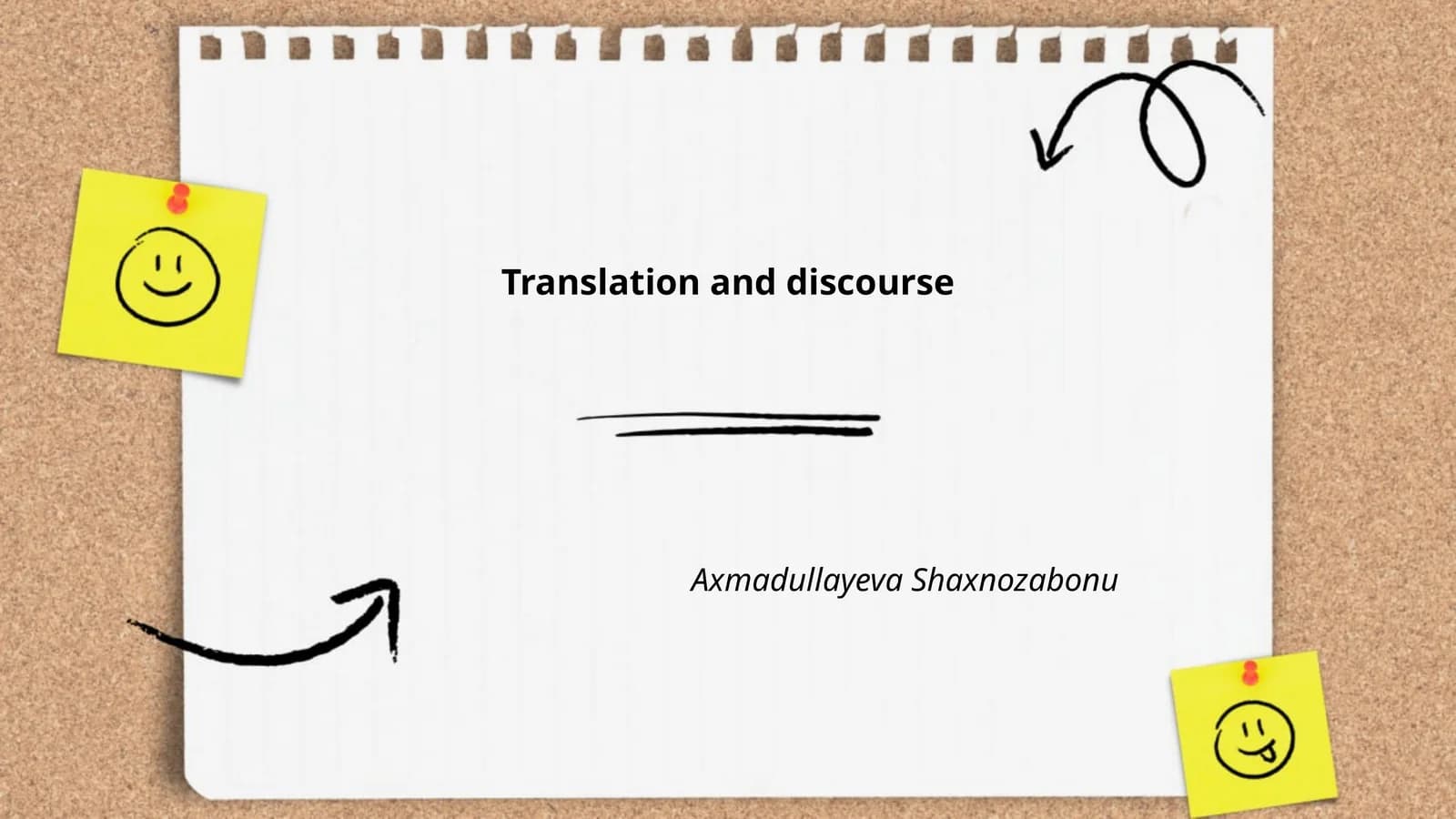 Translation and discourse