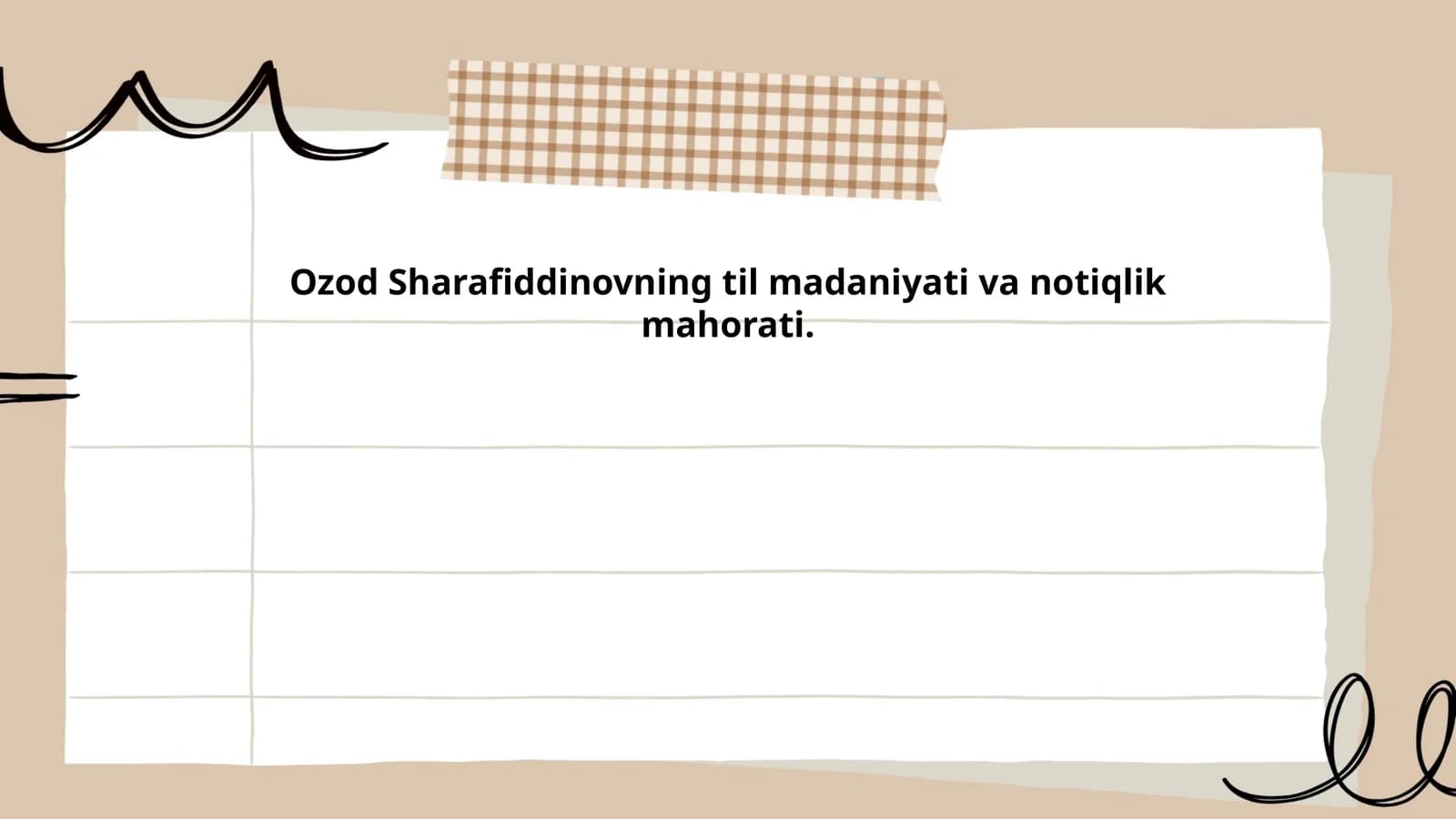 Ozod Sharafiddinovning til madaniyati va notiqlik mahorati