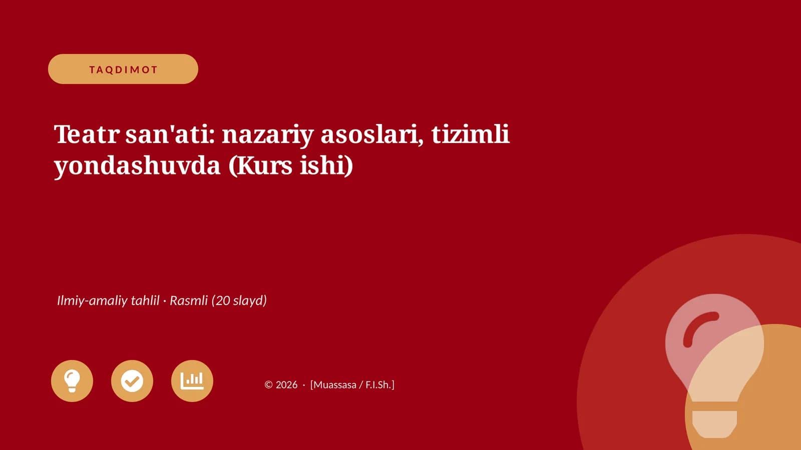 Teatr san'ati: nazariy asoslari, tizimli yondashuvda (Kurs ishi)