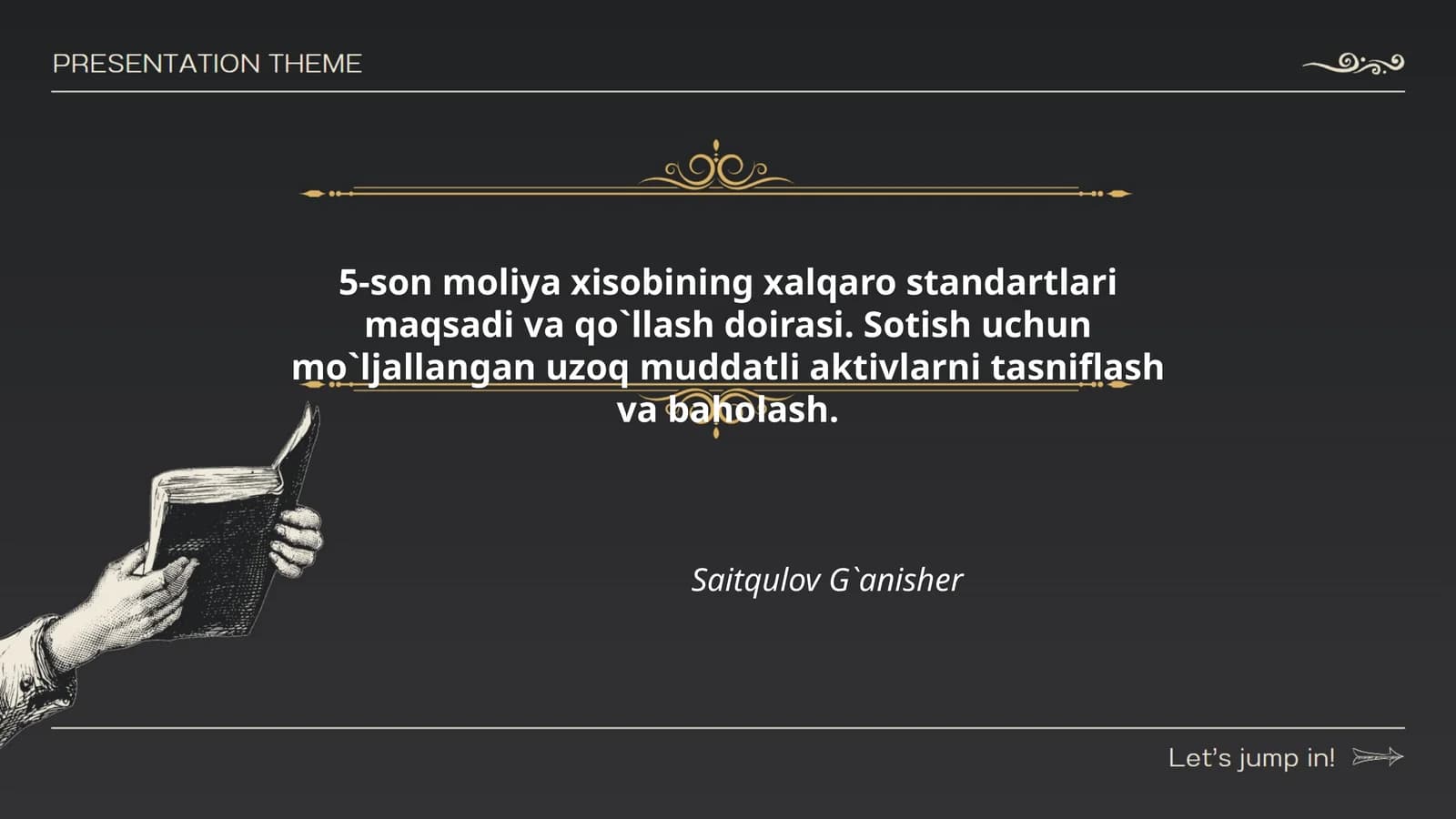 5-son moliya xisobining xalqaro standartlari