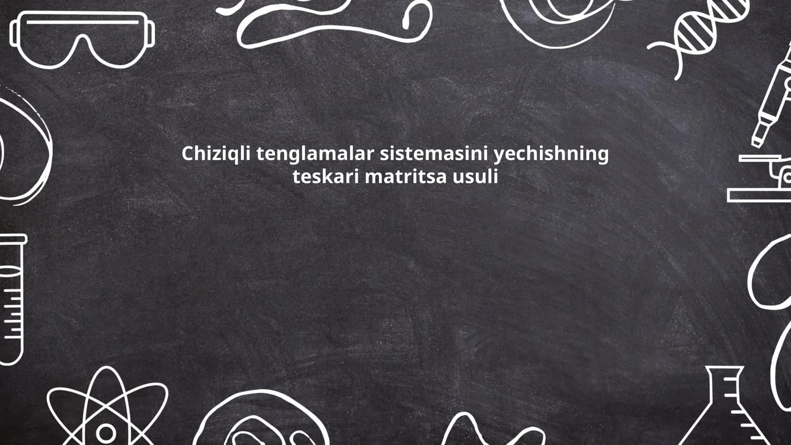 Chiziqli tenglamalar sistemasini yechishning teskari matritsa usuli