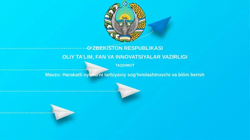 Harakatli o'yinlarni tarbiyalovchi va sog'lomlashtiruvchi bilim berish