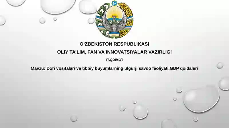 Dori vositalari va tibbiy buyumlar ulgurji savdosi