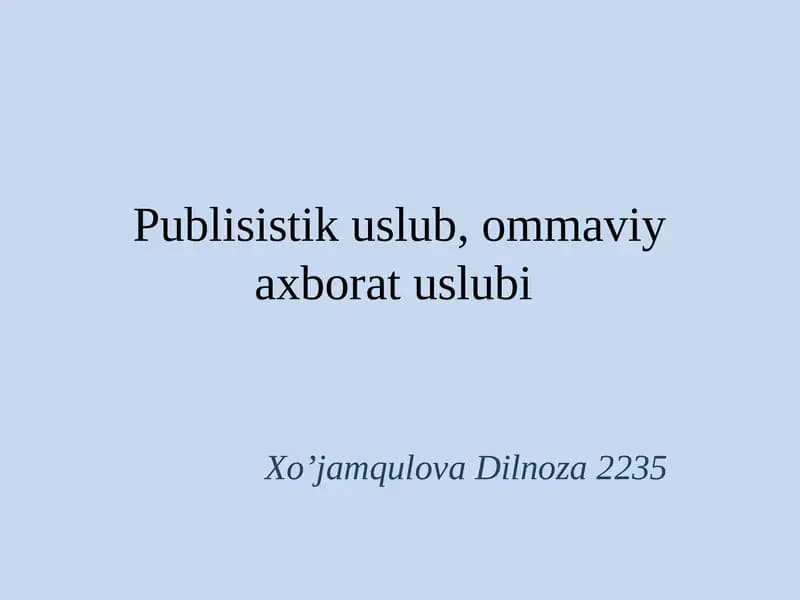 Publisistik uslub