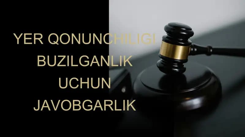 Yer qonunchiligini buzganlik uchun javobgarlik