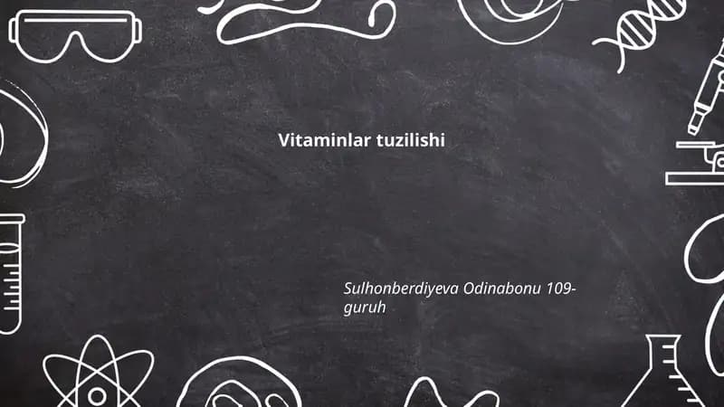 Vitaminlar tuzilishi